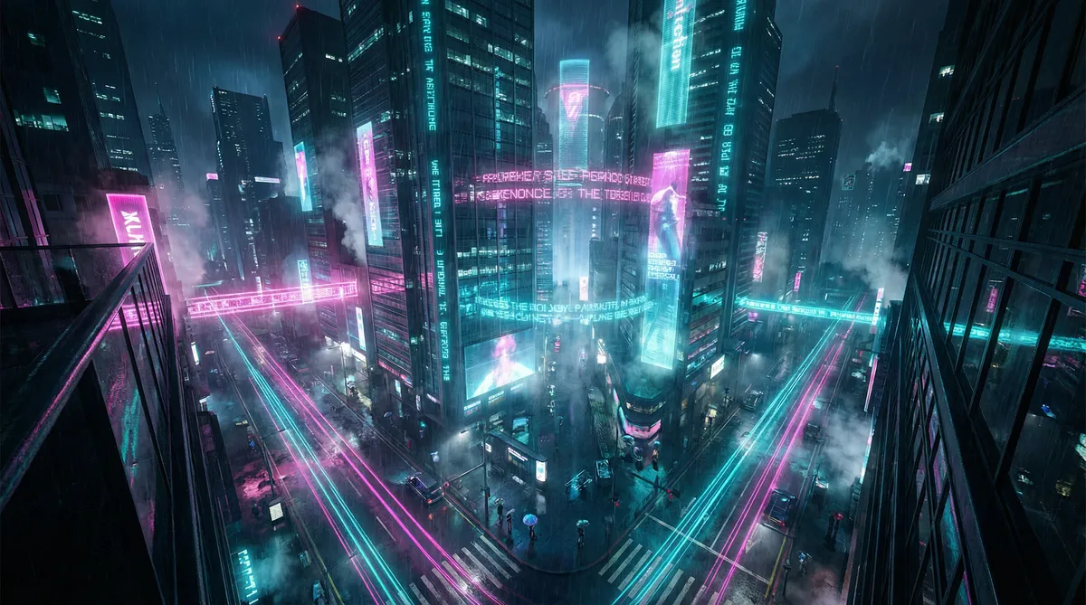 久久99热只有频精品6 竖屏短剧平台首页背景 - 赛博朋克都市夜景